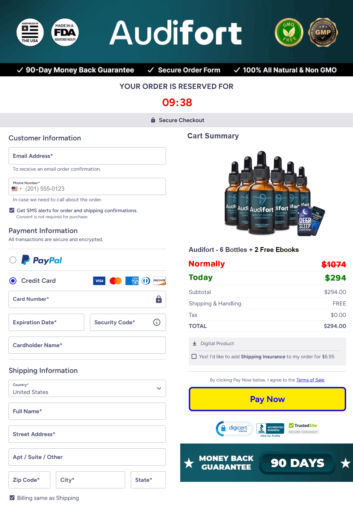 Audifort-Secure Checkout Page